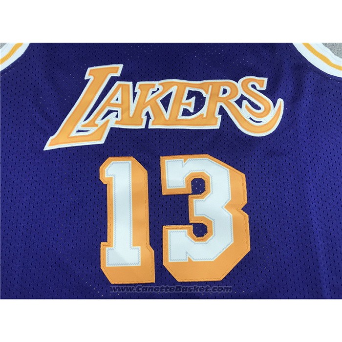 Maglia Los Angeles Lakers Wilt Chamberlain #13 Mitchell & Ness 1971-72 Viola